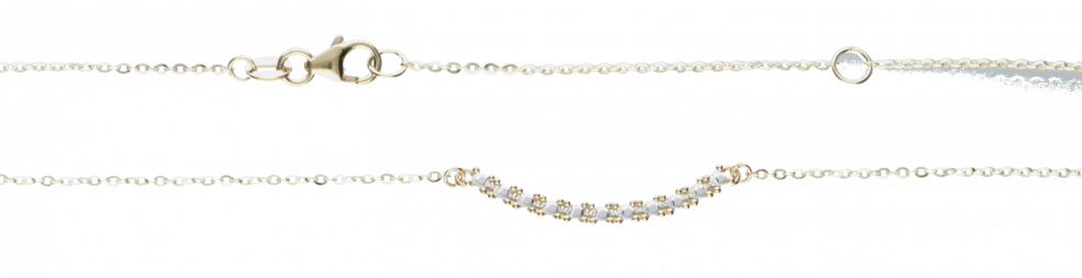 Collier mit Zwischenöse Anker flach