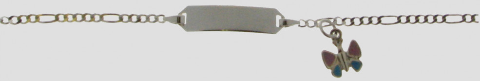 Id-Armband Figaro diamantiert 1.9mm