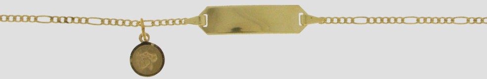 Id-Bracelet Figaro diamond cut 1.5mm