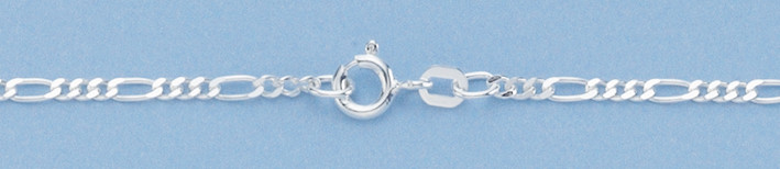 Armband Figaro diamantiert 2.2mm