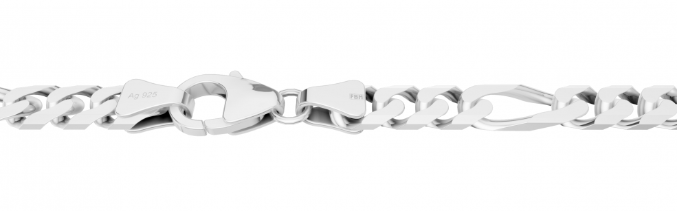 Necklace Figaro diamond cut 5.7mm