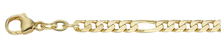 Necklace Figaro diamond cut 4.3mm
