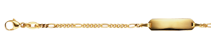 Id-Bracelet Figaro diamond cut 1.9mm