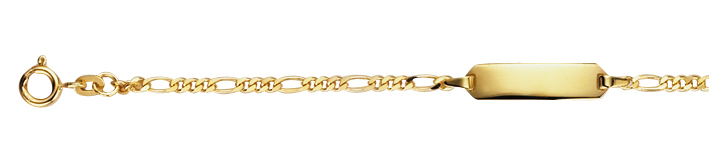 Id-Bracelet Figaro diamond cut 2.1mm