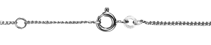 Necklace incl.loop Curb chain 1.2mm