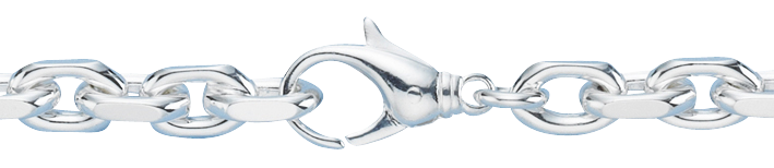 Bracelet Anchor diamond cut 8mm
