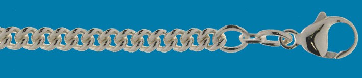 Necklet Curb chain round chain width 4mm