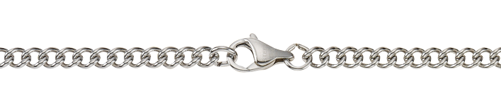Necklace Curb chain round 3.4mm