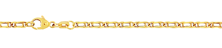 Armband Tigerauge hohl 2.5mm