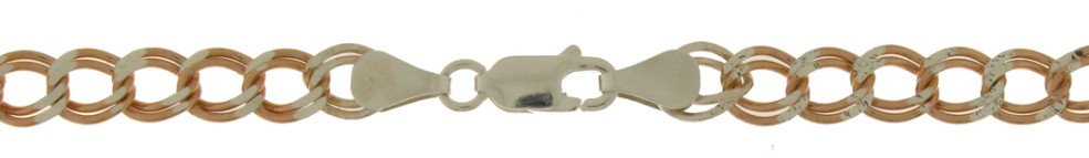 Bracelet Twin curb chain chain width 5.9mm