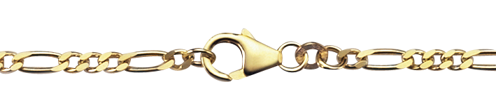 Armband Figaro diamantiert 2.8mm