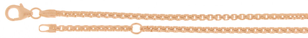 Necklace incl.loop Round box chain 2mm