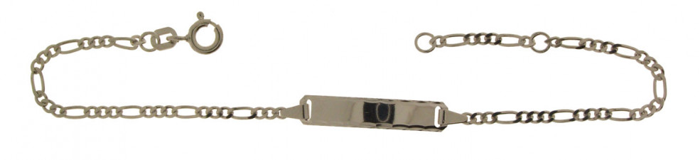 Id-Armband Figaro diamantiert 2.1mm