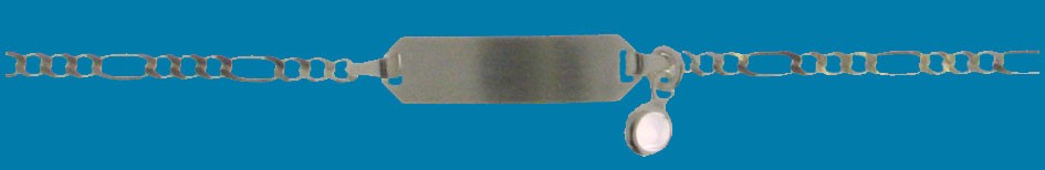 Id-Armband Figaro diamantiert 2.1mm