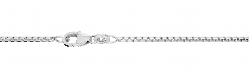 Necklace Round box chain 1.5mm
