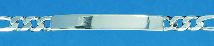 Id-Bracelet Figaro diamond cut 4.3mm
