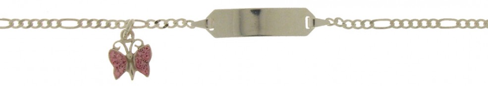 Id-Armband Figaro diamantiert 1.9mm