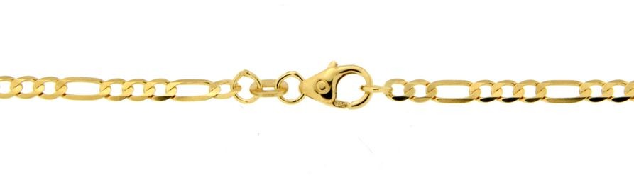 Bracelet Figaro diamond cut 2.6mm