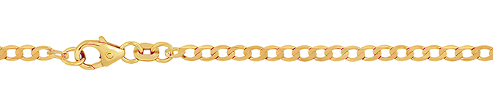 Bracelet Curb chain wide chain width 2.7mm