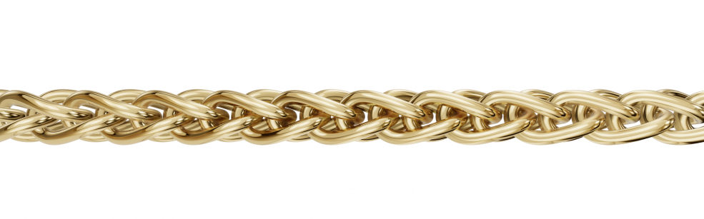 Collier mit Zwischenöse Zopf 1.7mm
