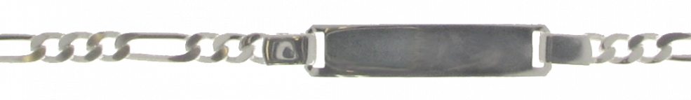 Id-Armband Figaro diamantiert
