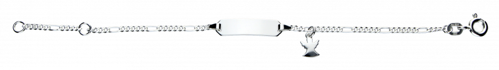 Id-Armband Figaro diamantiert 1.9mm