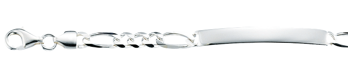Id-Armband Figaro diamantiert 5.5mm