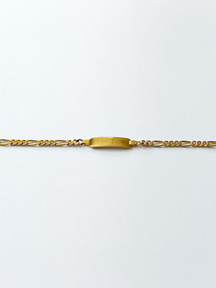 Id-Bracelet Figaro diamond cut 2.8mm