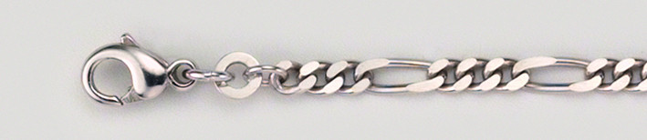 Necklace Figaro diamond cut 3.4mm