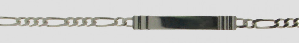 Id-Armband Figaro diamantiert 3.4mm