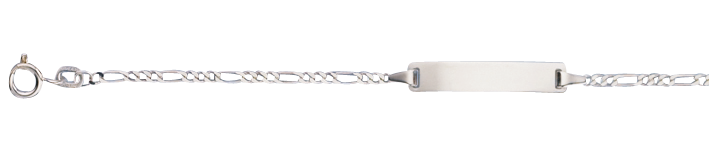 Id-Bracelet Figaro diamond cut 2.1mm