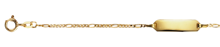 Id-Armband Figaro diamantiert 1.5mm