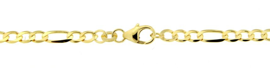 Bracelet Figaro diamond cut 3.3mm