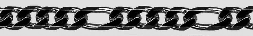 Necklace Figaro diamond cut 7.9mm