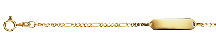 Id-Bracelet Figaro diamond cut 1.9mm