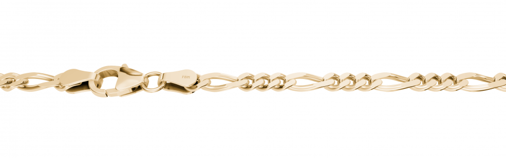 Necklace Figaro diamond cut 2.8mm