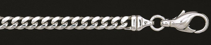 Collier Panzer oval diamantiert 4mm