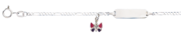 Id-Armband Figaro diamantiert 1.9mm