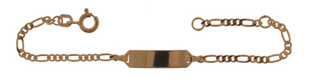 Id-Armband Figaro diamantiert 2.1mm
