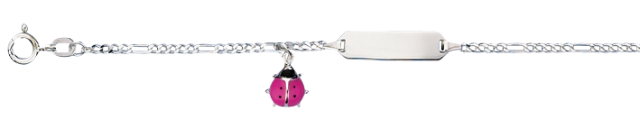 Id-Armband Figaro diamantiert 1.9mm