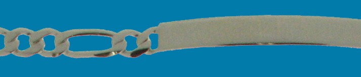 Id-Armband Figaro diamantiert