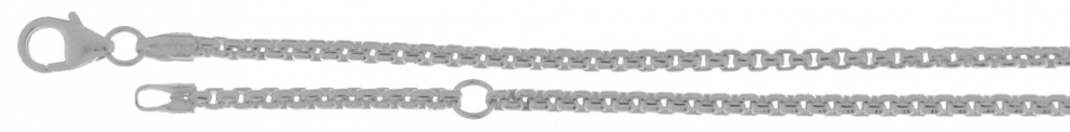 Necklace incl.loop Round box chain 2mm