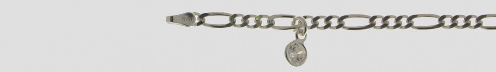 Ankle chain Figaro diamond cut 2.8mm
