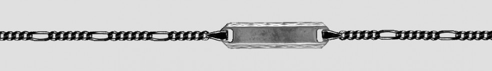 Id-Armband Figaro diamantiert 1.9mm