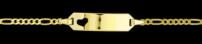 Id-Bracelet Figaro diamond cut 1.9mm