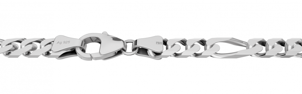 Necklace Figaro diamond cut 5.7mm