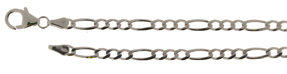 Necklace Figaro diamond cut 3.3mm