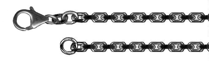 Necklet Anchor diamond cut chain width 3.8mm