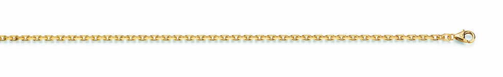 Necklace Anchor diamond cut 2.5mm