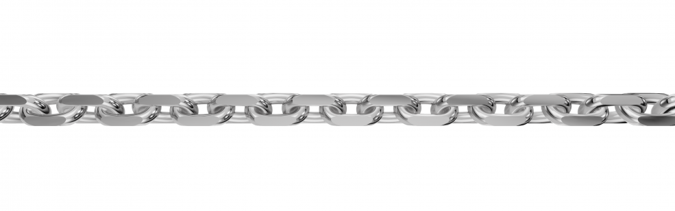 Necklace Anchor diamond cut 1.3mm